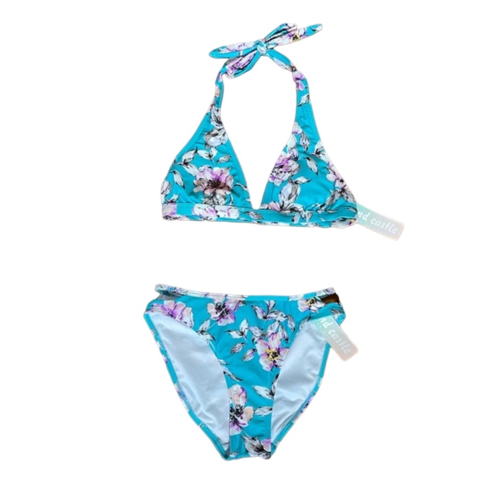 Sand Castle Tropical Bikini Set in Multi Surf NWT